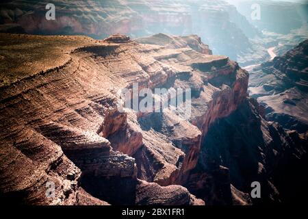 Dettaglio della superficie terrestre vista dal Rocky Mountain National Park In Arizona Foto Stock