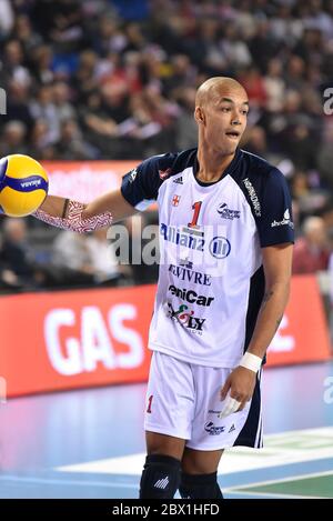 Civitanova Marche, Italia. civitanova marche, 01 Jan 2020, Abdel-Aziz Nimir (Allianz Milano) durante - - Credit: LM/Roberto Bartomeoli Credit: Roberto Bartomeoli/LPS/ZUMA Wire/Alamy Live News 2020 Foto Stock