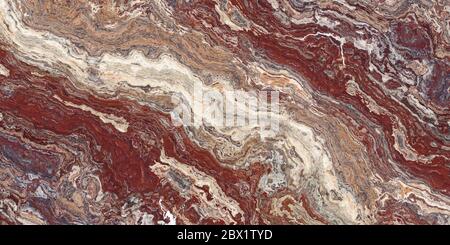 Rosso travertino bella Tile. Texture per il design. Illustrazione 2D Foto Stock