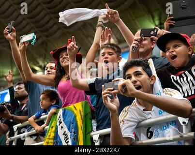 Scene di calcio a St. Louis durante la mostra Real Madrid / Inter Milan Foto Stock