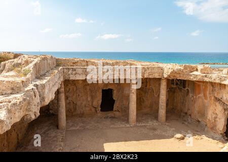 Tomba dei re a Paphos, Cipro Foto Stock