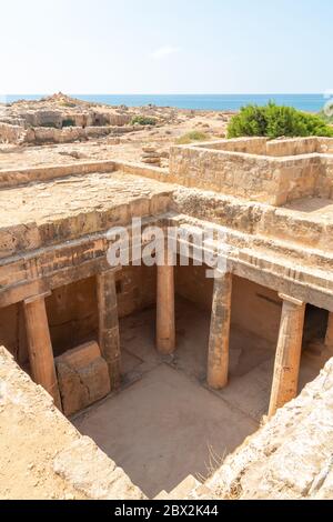 Tomba dei re a Paphos, Cipro Foto Stock