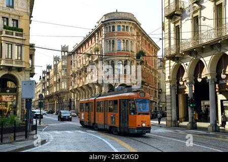 Italia, Piemonte, Provincia di Torino, Torino, Via Pietro Micca Foto Stock