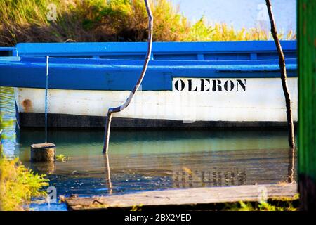 Francia, Charente-Maritime (17), Barque au Château-d'Oléron Foto Stock