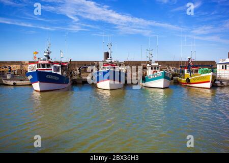 Francia, Charente-Maritime (17), Bateaux de pêche au port du Chapus, Bourcefranc-le-Chapus Foto Stock