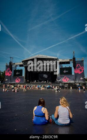 The Main Stage, Virgin Mobile V Festival V2009, Hylands Park, Chelmsford, Essex, Gran Bretagna - 22 agosto 2009 Foto Stock