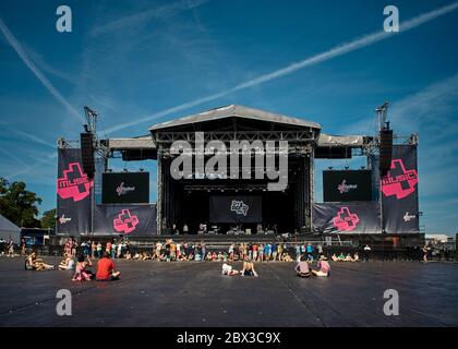 The Main Stage, Virgin Mobile V Festival V2009, Hylands Park, Chelmsford, Essex, Gran Bretagna - 22 agosto 2009 Foto Stock