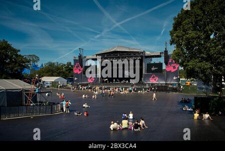 The Main Stage, Virgin Mobile V Festival V2009, Hylands Park, Chelmsford, Essex, Gran Bretagna - 22 agosto 2009 Foto Stock