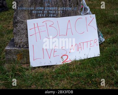 Black Lives Matter protesta a Rochester, Kent, il 4 giugno 2020 Foto Stock