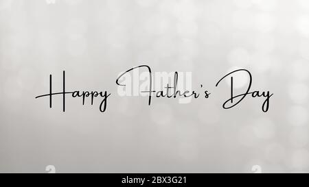 Biglietto di auguri per il giorno del padre. Colori bianco e nero con il testo di buon padre. Spazio di copia. Banner, poster o scheda. Bianco e nero. Foto Stock