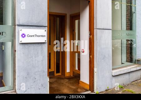 Ingresso agli uffici di Grant Thornton sul South Mall, Cork City, Irlanda. Foto Stock