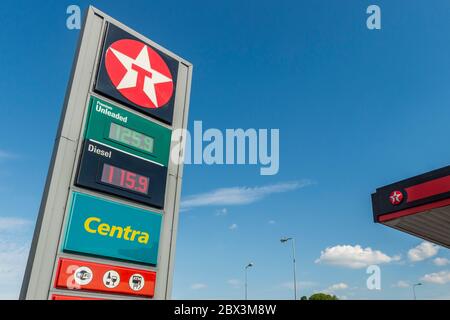 Garage Texaco a Bandon, West Cork, Irlanda. Foto Stock