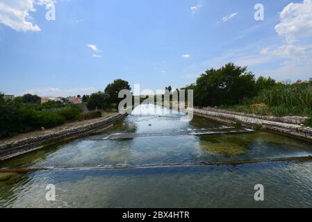 Il fiume Jadro vicino Spalato, Croazia. Foto Stock