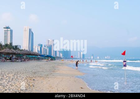 Mia spiaggia Khe, Danang, Vietnam Foto Stock