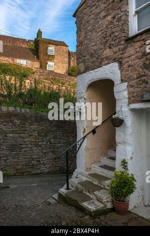 The Bar, una stretta corsia pedonale a Richmond, North Yorkshire, Inghilterra, Regno Unito Foto Stock