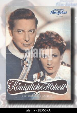 Ruth Leuwerik e Dieter Borsche nel film 'sua altezza reale', 1953 Foto Stock