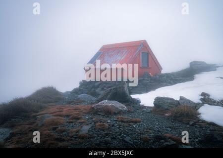 Sefton Bivvy, Monte Aoraki Cook National Park, Nuova Zelanda Foto Stock