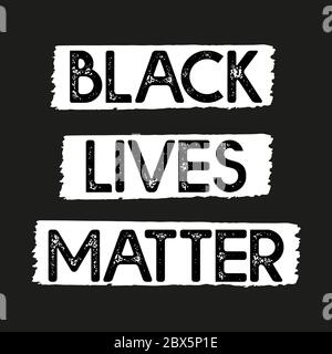 Mano abbozzato Black Lives questione citazione. Lettere per poster, volantino, intestazione, social media, banner Illustrazione Vettoriale