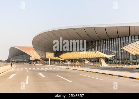 Pechino, Cina 30 settembre 2019: Pechino Daxing nuovo terminal internazionale dell'aeroporto PKX in Cina. Foto Stock
