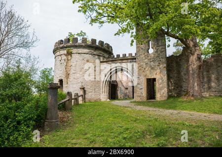 HOF, GERMANIA - CIRCA MAGGIO 2020: Le rovine di Theresienstein di Hof, Baviera, Germania Foto Stock