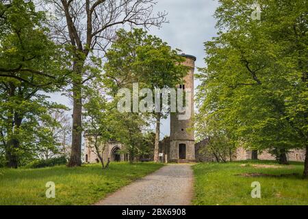 HOF, GERMANIA - CIRCA MAGGIO 2020: Le rovine di Theresienstein di Hof, Baviera, Germania Foto Stock