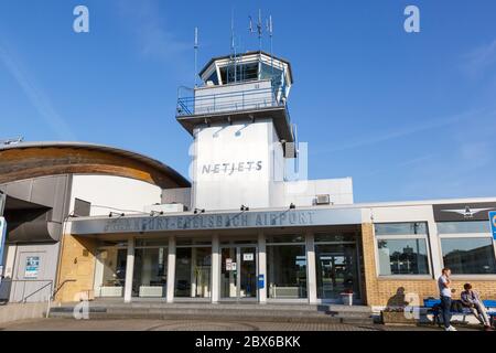Egelsbach, Germania - 27 maggio 2020: Terminal dell'aeroporto Egelsbach di Francoforte (EDFE) in Germania. Foto Stock