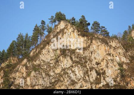 Montagna vicino Barangol villaggio. Repubblica di Altai. Russia Foto Stock