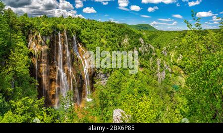 Il Parco Nazionale dei laghi di Plitvice, Croazia Foto Stock
