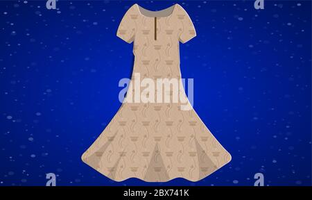 simk up illustrazione di abito casual su sfondo astratto Illustrazione Vettoriale