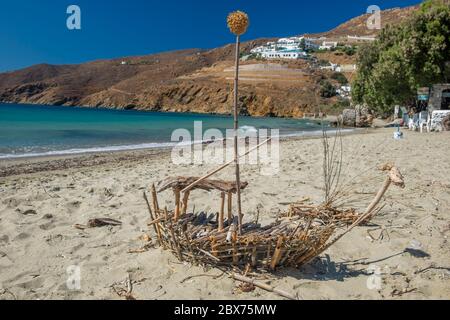 Grecia, isola di Amorgos. CICLADI. Foto Stock
