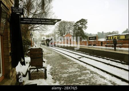 '1450' ad Arley con un servizio di treno automatico Highley - Arley. Foto Stock