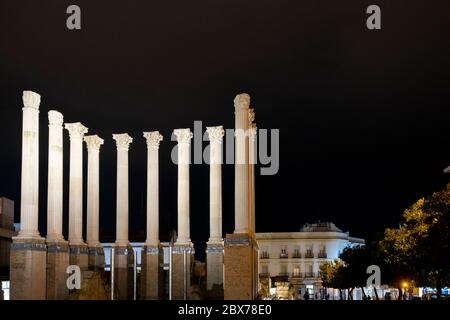 Resti dell'antico tempio romano. Cordova, Andalusia. Spagna Foto Stock