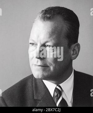 WILLY BRANDT (1913-1992) politico e statista tedesco della SPD Foto Stock