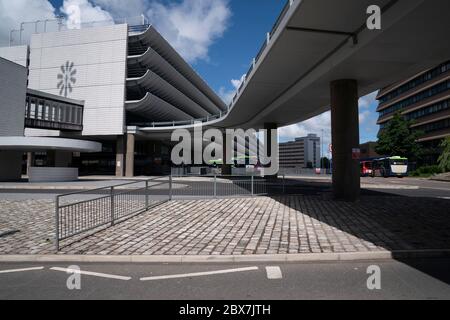 Preston, Regno Unito. 5 Giugno 2020. La foto mostra la stazione degli autobus Preston costruita da Ove Arup e Partners in stile architettonico Brutalista tra il 1968 e il 19 Foto Stock