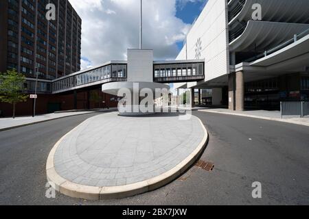 Preston, Regno Unito. 5 Giugno 2020. La foto mostra la stazione degli autobus Preston costruita da Ove Arup e Partners in stile architettonico Brutalista tra il 1968 e il 19 Foto Stock