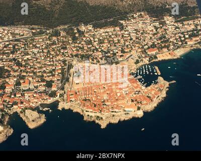 Dubrovnik dal di sopra Foto Stock
