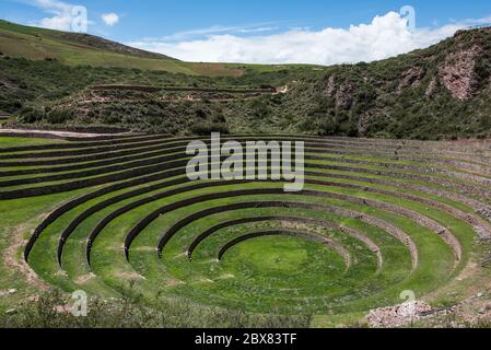 123RF.com terrazze agricole a Moray, Cusco, Perù Foto Stock