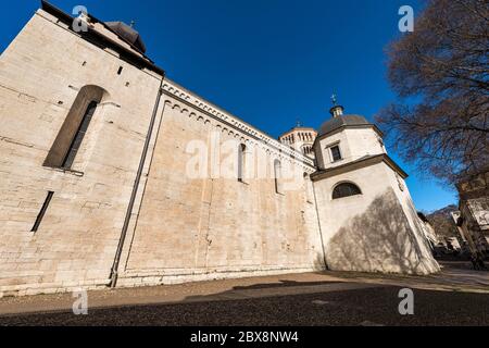 Duomo di San Vigilio (Duomo di Trento, 1212-1321) in stile romanico e gotico, Trento centro, Trentino-Alto Adige, Italia, Europa Foto Stock