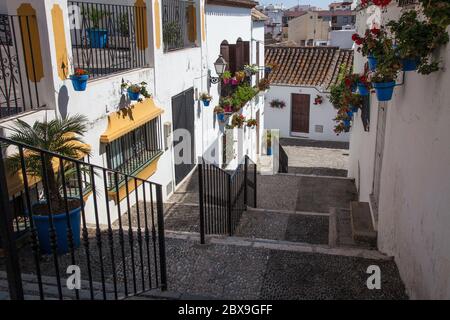 vista su estepona streets Foto Stock