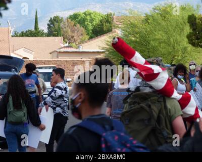 Black Lives Matter protesta, 5 giugno 2020, Sierra Vista, Arizona, USA Foto Stock