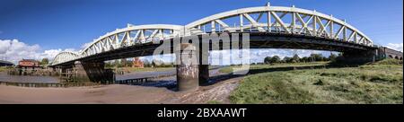 Hawarden Railway Bridge, Deeside, Galles del Nord Foto Stock