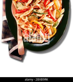 Pasta con verdure Foto Stock