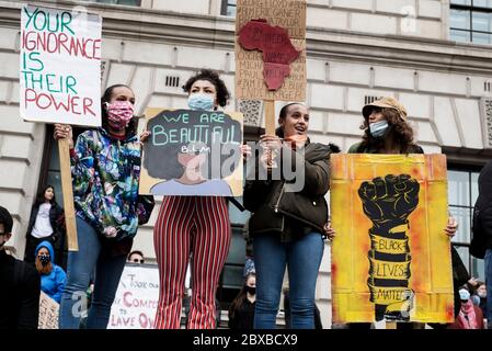 Black Lives Matter London protesta 06/06/2020 Foto Stock
