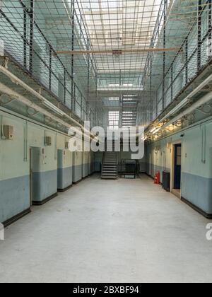 Sbarco in carcere a Shepton Mallet, Somerset, Inghilterra Foto Stock