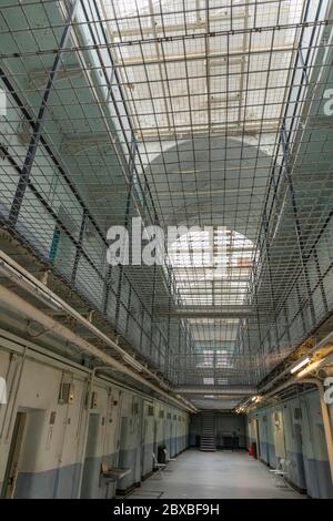 Sbarco in carcere a Shepton Mallet, Somerset, Inghilterra Foto Stock