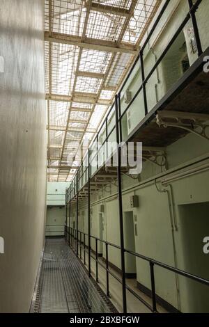 Sbarco in carcere a Shepton Mallet, Somerset, Inghilterra Foto Stock