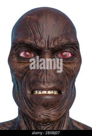 zombie . Questo mostro infetto in clipping path è molto utile per le tue creazioni di halloween grafica, illustrazione 3d Foto Stock