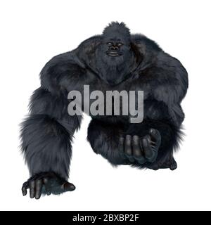 offerta super gorilla. Questa bestia gigante nel tracciato di ritaglio è molto utile per le creazioni di progettazione grafica, illustrazione 3d Foto Stock