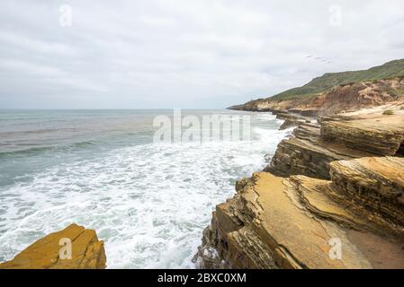 Scena costiera al Cabrillo National Monument. San Diego, California, Stati Uniti. Foto Stock