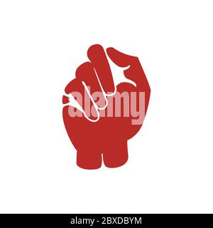 vettore del logo del simbolo del palmo della mano Illustrazione Vettoriale